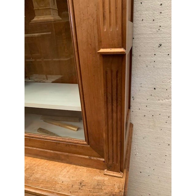 Directoire-Style 2-Part Display Cabinet in Walnut, 20th Century For Sale - Image 5 of 11