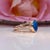 Blue 2.1Ct Boulder Opal Cabochon Ring With Natural Diamond Accents: Solid 14k Gold, Size 6.75 For Sale - Image 8 of 10