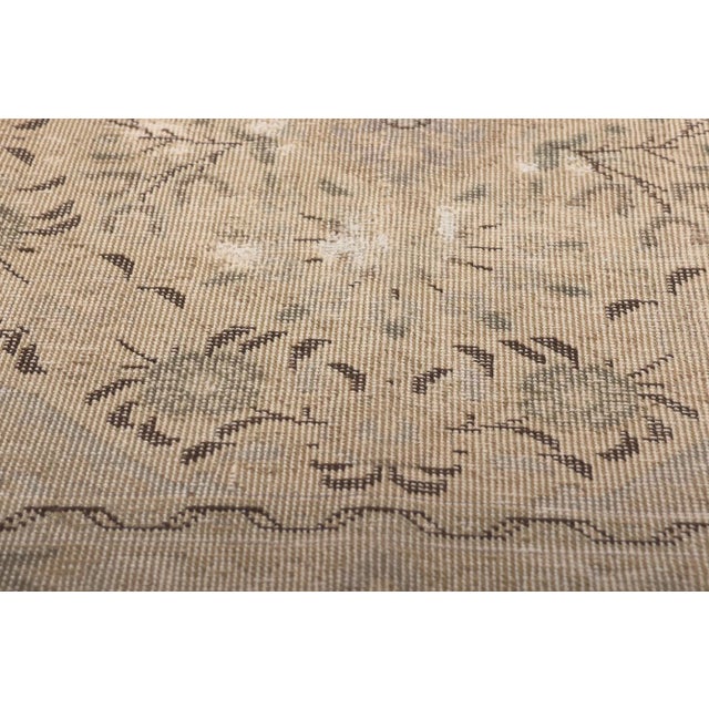 Mid 20th Century Distressed Vintage Neutral Persian Rug - 02'11 X 04'04 For Sale - Image 5 of 10