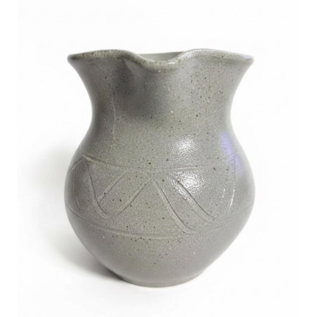 Rustic ML Owens Signed Seagrove Nc Studio Pottery Pitcher For Sale - Image 3 of 5