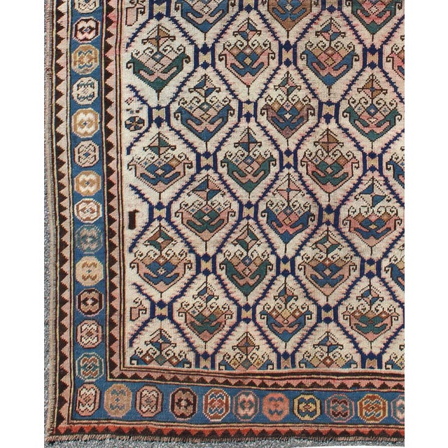 Antique Karabagh Rug With All-Over Sub-Geometric Design For Sale - Image 4 of 8