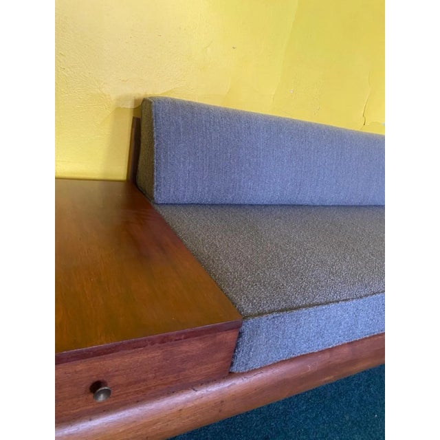 Mid-Century Modern Mid Century Adrian Pearsall Couch With Attached End Tables For Sale - Image 3 of 8