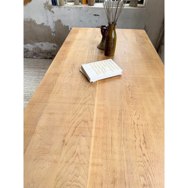 Oak Farmhouse Table, 1950s For Sale - Image 9 of 18