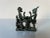 Metal Vintage African Bronze Sculpture For Sale - Image 7 of 12