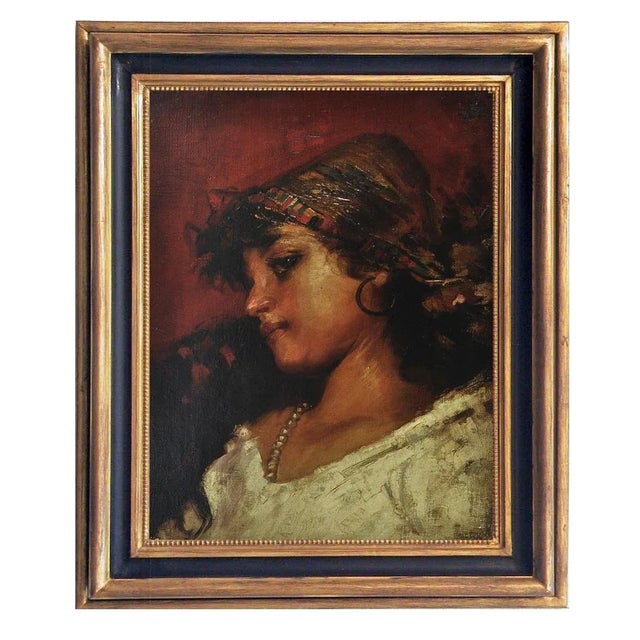Angelo Granati, Neapolitan School, Country Girl, Italy, 2005, Oil on Canvas, Framed For Sale - Image 7 of 7