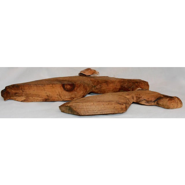 We are offering a well detailed pair of hand-carved cedar sculptures by folk artist John B. Wikoff (Presque Isle,...