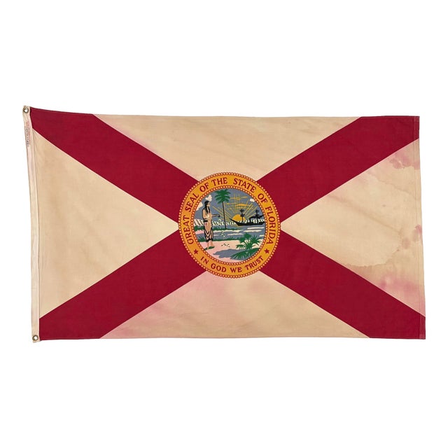 Vintage Cotton State Flag of Florida For Sale