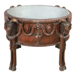 Vintage English Garden or Hall Goat Leg Flower Pot Stand,
