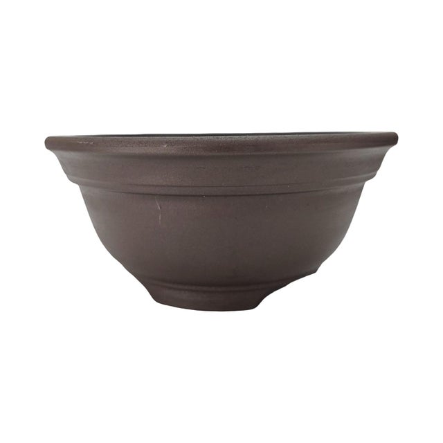 Japanese Tokoname Style Bonsai Pot With Taiyo Kiln Mark 9.5" For Sale - Image 9 of 11