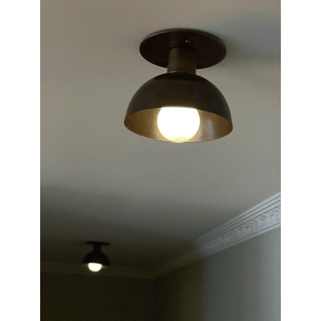 Kitchen Spotlights with Brown Shades and Brass Fittings, 2010s, Set of 2 For Sale - Image 10 of 12