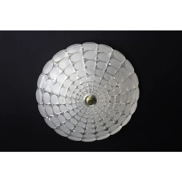 Mid-Century Modern Space Age Round Flush Mount in Frosted Glass by J. T. Kalmar for Kalmar, Austria, 1960s For Sale - Image 10 of 11