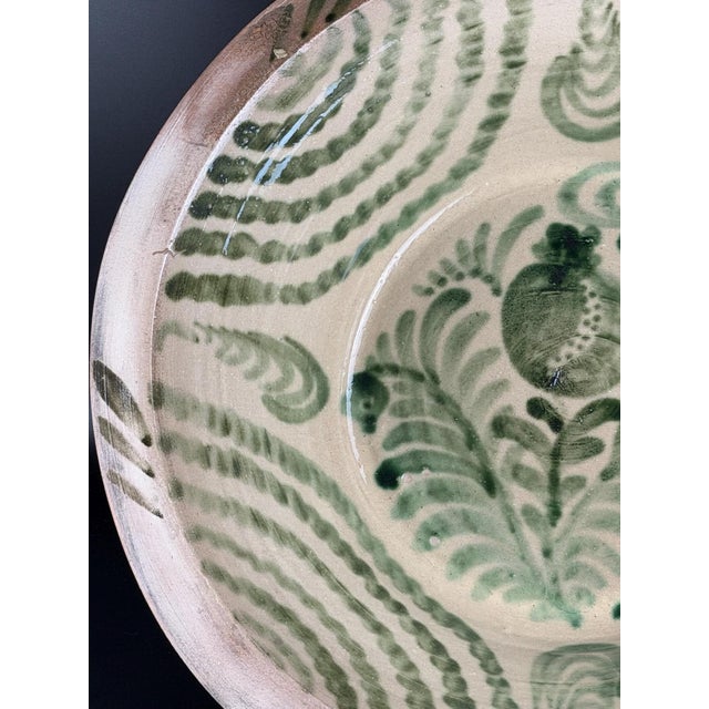 Large Spanish Fajalauza Ceramic Bowl from Lebrillo For Sale - Image 4 of 8