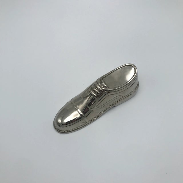 Vintage Silver-Tone Metal Shoe Bottle Opener For Sale - Image 4 of 9