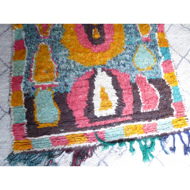 Moroccan hand woven carpet, 5' x 5'7".