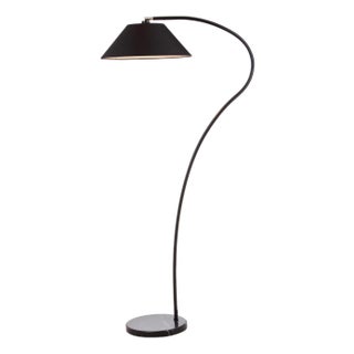 Lumi Arc Floor Lamp in Black For Sale