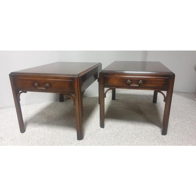 Vintage Mahogany Side Tables, Set of 2 For Sale - Image 4 of 9
