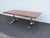 Solid Mahogany and Chrome Large Long Dining Table 6673 For Sale - Image 16 of 18