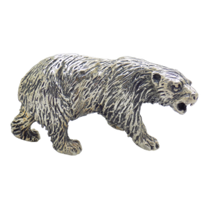 Vintage Italian Handmade Genuine Silver Large and Detailed Bear Figurine Sculpture Miniature
