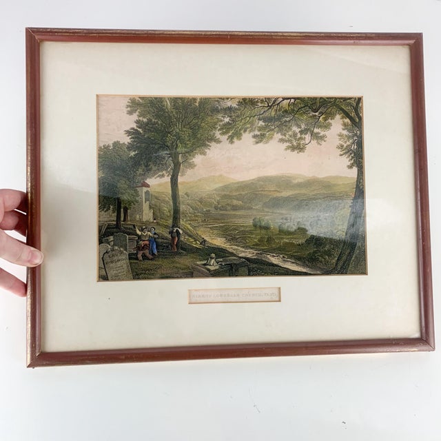 Vintage J. M. W. Turner Kirkby Lonsdale Churchyard Etching Print Framed River Lune For Sale - Image 4 of 5