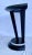 1980s Postmodern Black Lacquer Art Deco Demi-Lune Console Table For Sale - Image 9 of 13