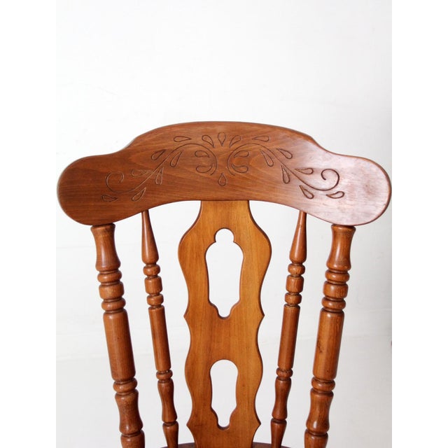 Vintage Early American Colonial Revival Dining Chairs - Set of 4 For Sale - Image 13 of 17