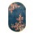 Mid-20th Century Chinese Art Deco Oval Rug 2'7" X 4'5" For Sale