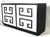 Black James Mont for Kittinger Black and White Greek Key Credenza For Sale - Image 8 of 8