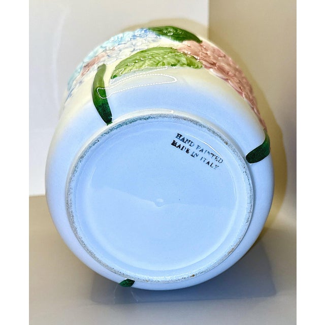 Ceramic Vintage Italian Hand Painted Ceramic Planter For Sale - Image 7 of 8