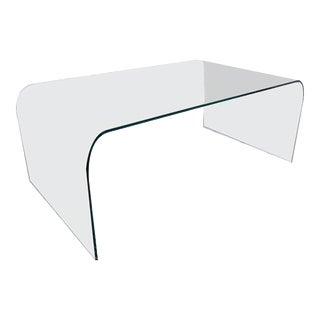 Vintage Glass Coffee Table from Fiam, 1980s For Sale