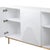 Pasargad Home Polara Modern White Sideboard With Geometric Doors For Sale - Image 10 of 12