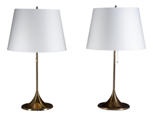 Model B-024 Table Lamps attributed to Eje Ahlgren for Bergboms, 1970s, Set of 2