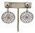 Vintage C1973 Signed Napier Rhodium Plated Openwork Drop Clip Earrings-2 Pieces For Sale