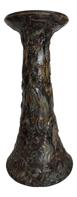 Chinese Glazed Mottled Glaze Pedestal