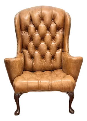Antique Georgian Leather Wing Chair