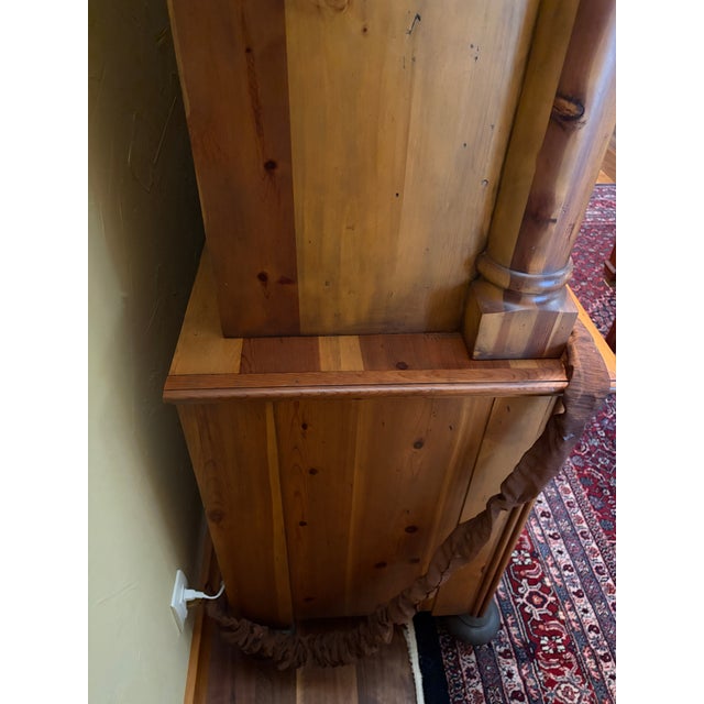 Late 20th Century Late 20th Century Ralph Lauren Home English Country Knotty Pine Bookcase Display Hutch For Sale - Image 5 of 8