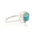 Metal Modern Luxe 1.62ct Turquoise Diamond Toi Et Moi Open Ring in 14k Gold Szie 7 For Sale - Image 7 of 15