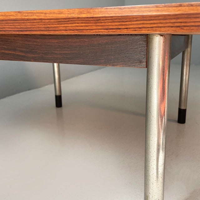 Black Mid-Century Modern Italian Coffee Table in Wood and Metal, 1960s For Sale - Image 8 of 14