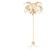 Metal Hollywood Regency Cream White Palm Tree Floor Lamp, 1970s For Sale - Image 7 of 7