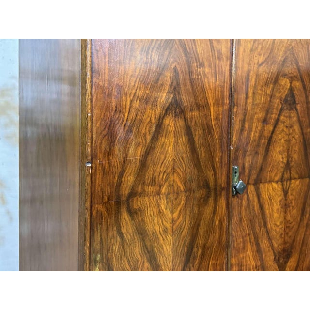 English Walnut Wardrobe, 1930s For Sale - Image 12 of 18