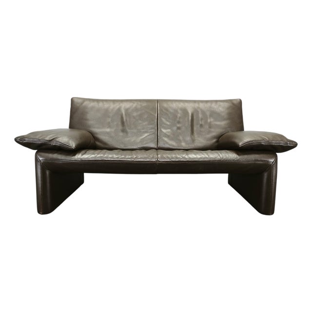 Dark Brown Leather 2-Seater Sofa from Jori, Belgium, 1990s For Sale