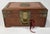 Traditional Vintage Asian Wood and Brass Jewelry Box With Bar Lock For Sale - Image 3 of 11
