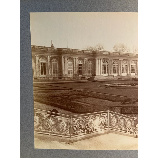 Marvelous 19th century French photograph of the Grand Trianon at Versailles, home of Marie Antoinette. Gardens, mansion,...