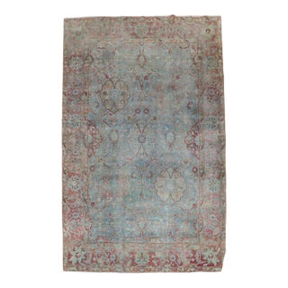 Antique Zabihi Collection Persian Yazd Carpet - 5'11" x 8'9" For Sale