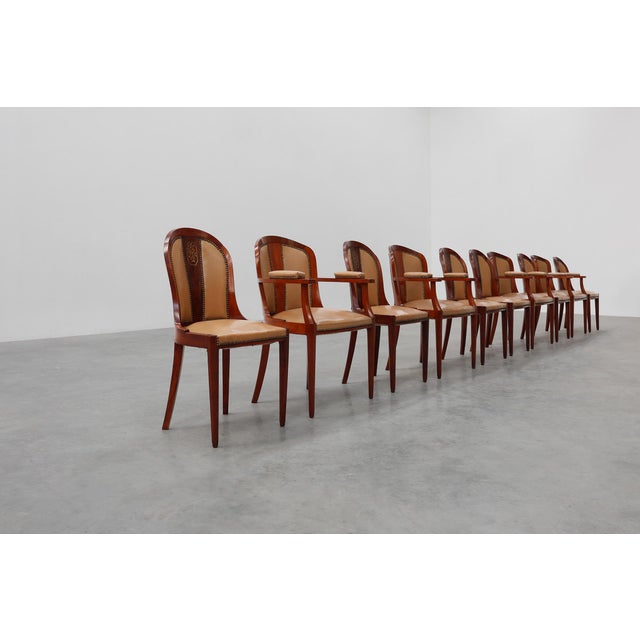 Art Deco Chairs from De Coene, Belgium, 1935, Set of 10 For Sale - Image 13 of 18