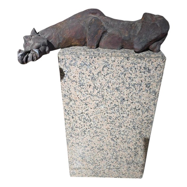 Greek Horse Sculpture on Granite Base by Alfredo Lanz, Italy, 1950s For Sale