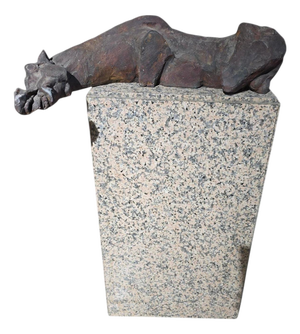 Greek Horse Sculpture on Granite Base by Alfredo Lanz, Italy, 1950s