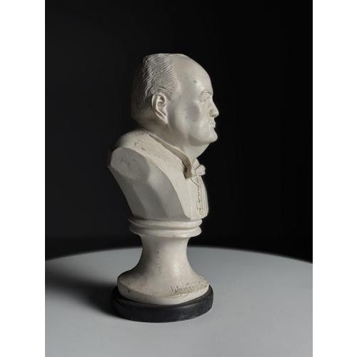 Winston Churchill Statuette in Cast Marble For Sale - Image 10 of 15