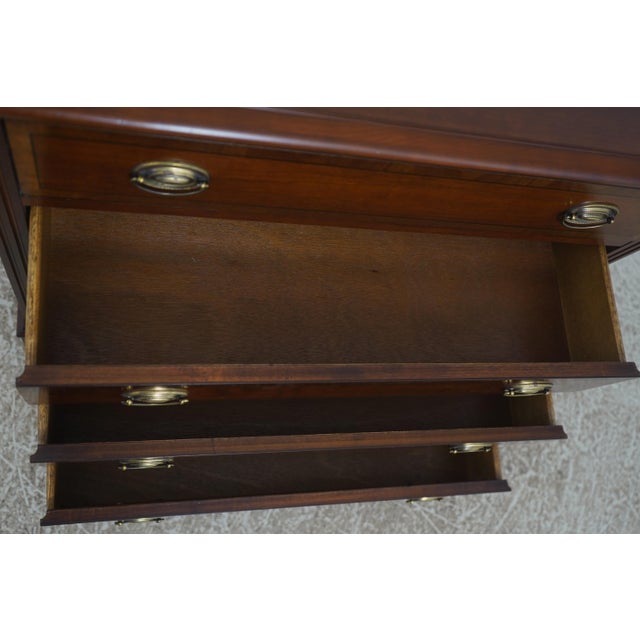 Lexington Furniture Lexington Cherry Inlaid 4 Drawer Chest Nightstand For Sale - Image 4 of 18