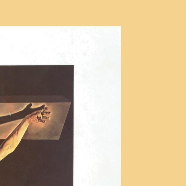 1950s 1952 50s Salvador Dali Christ of Saint John of the Cross Vintage Art Print Poster Offset Lithography the Glasgow Art Gallery England For Sale - Image 5 of 8