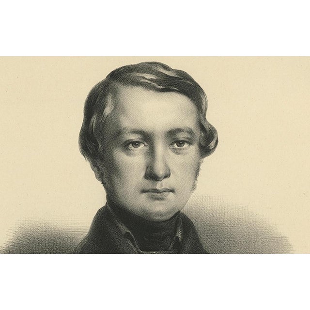 After Boilly, Icelandic Portrait of Magnus Hakonarson, Student, 1842, Print For Sale - Image 4 of 10